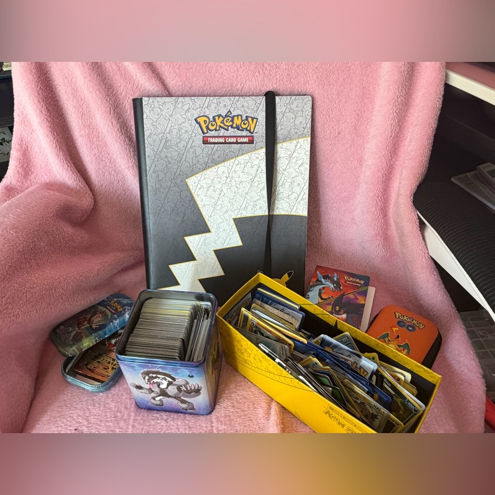 Large lot of bulk pokemon cards + accessories and figures!!!